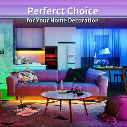 Led Strip Lights with 44 Key Remote Control 1M, 5M, 10M, 20M RGB Tape Led Wall Room for Home Bedroom Party Decor TV Backlight